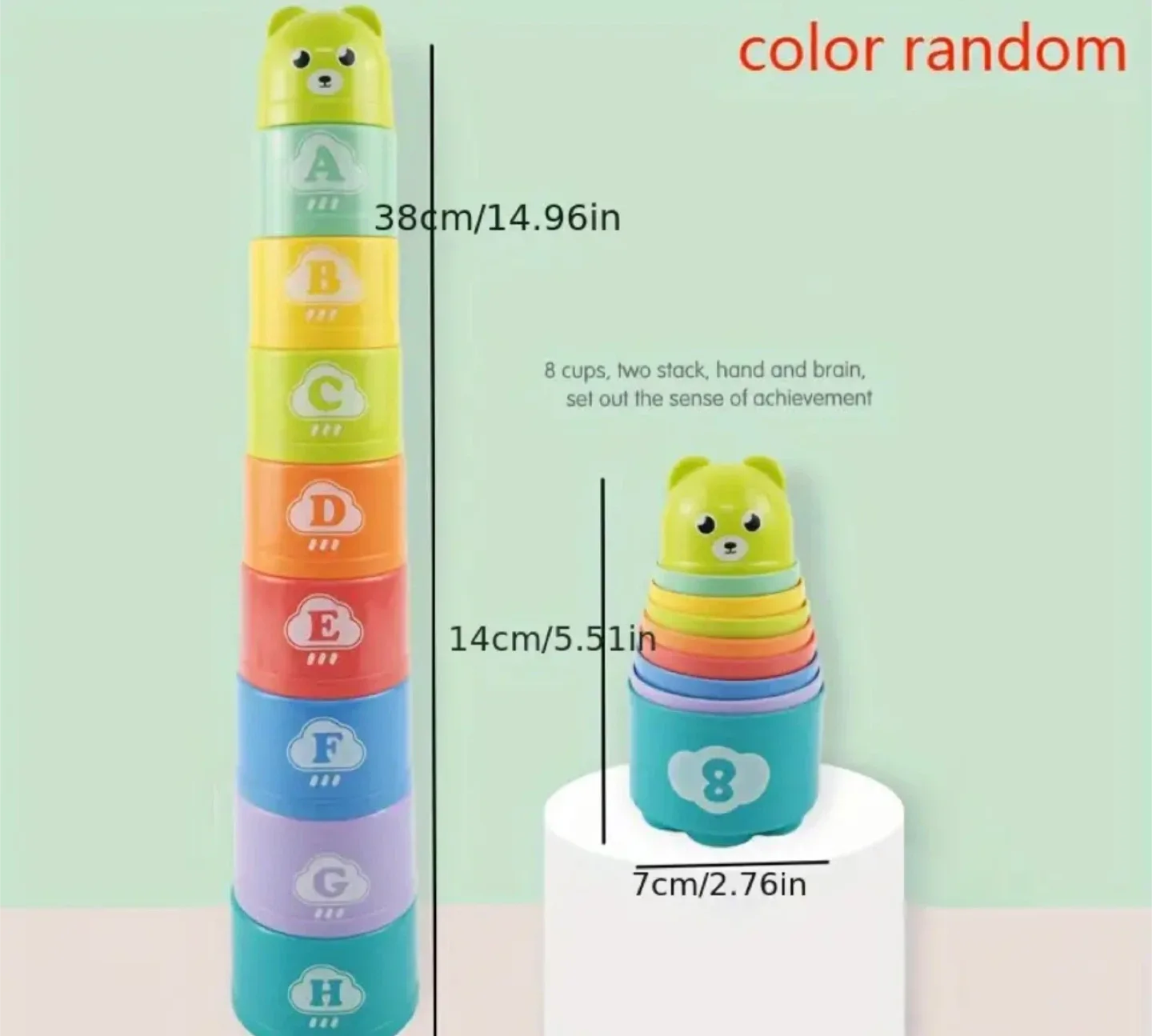 Colourful Stacking Cups Bear Toy image indicator(3)