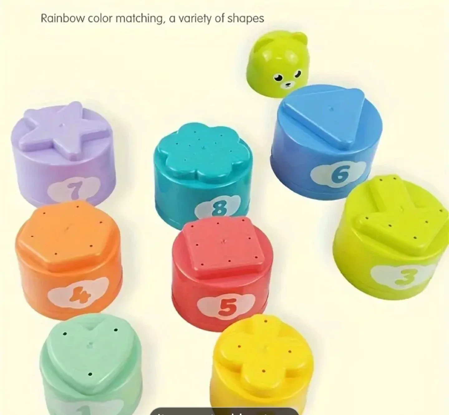 Colourful Stacking Cups Bear Toy image indicator(4)