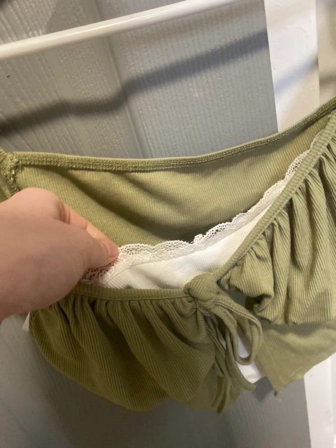 Olive Green Crop Top