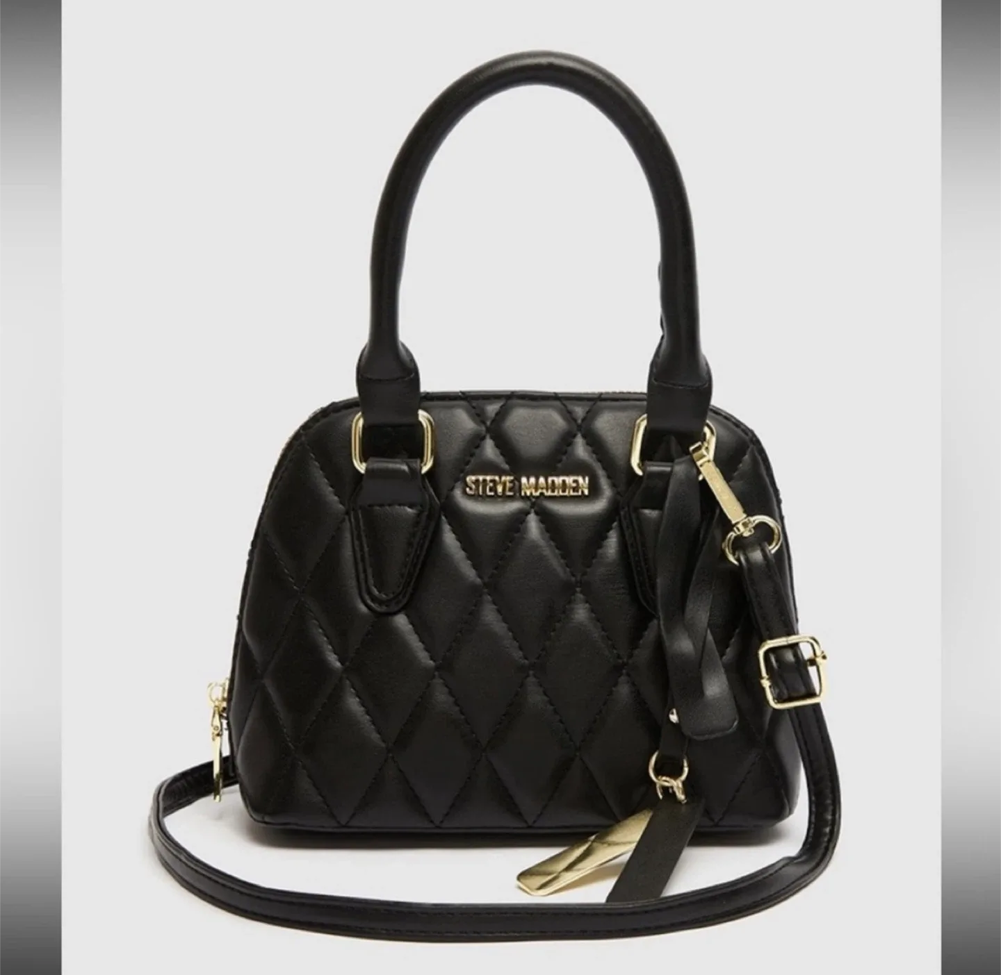 Steve Madden BCONNIE Quilted Double Handle Crossbody Bag