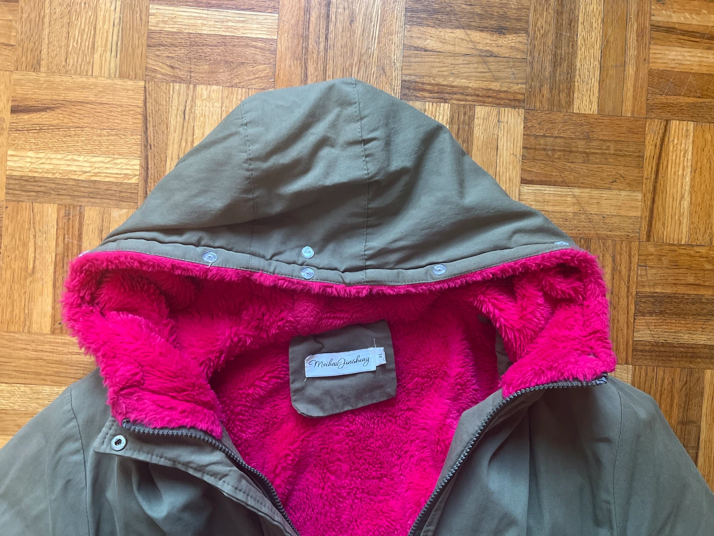 Meihas Jinsheng Size M Olive Green Winter Coat - photo 2