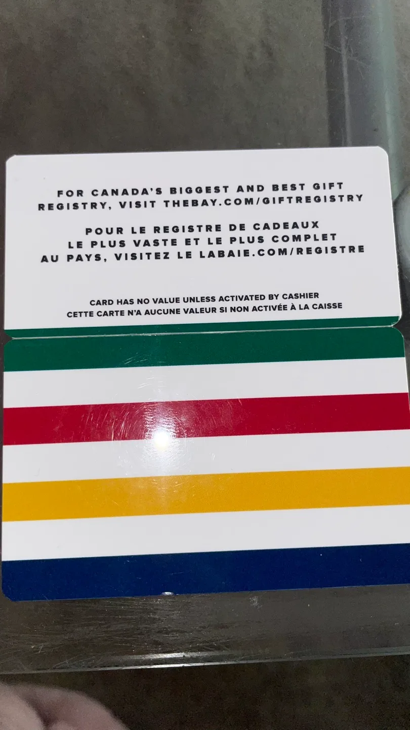 50$ Hudson's Bay Giftcard