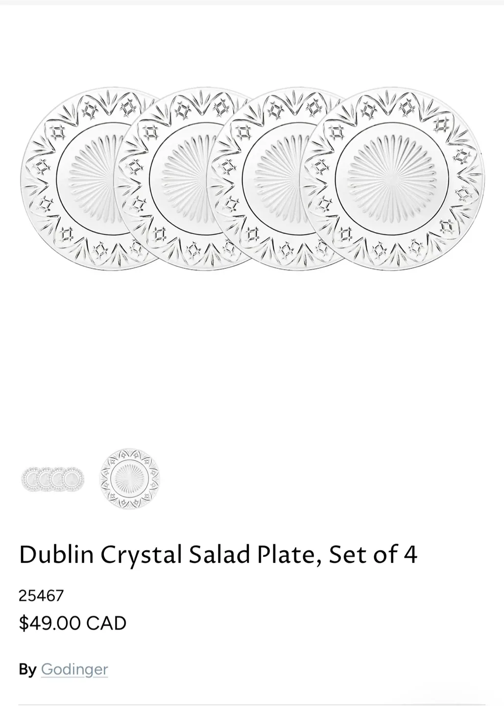 Godinger Dublin Crystal Dining Set image indicator(4)