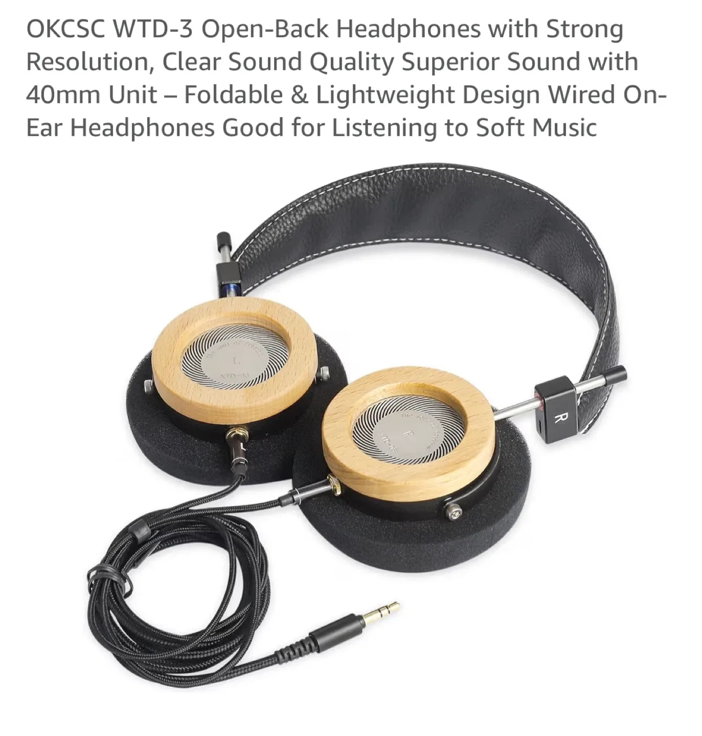 OKCSC WTD-3 Maple Wooden Headphones
