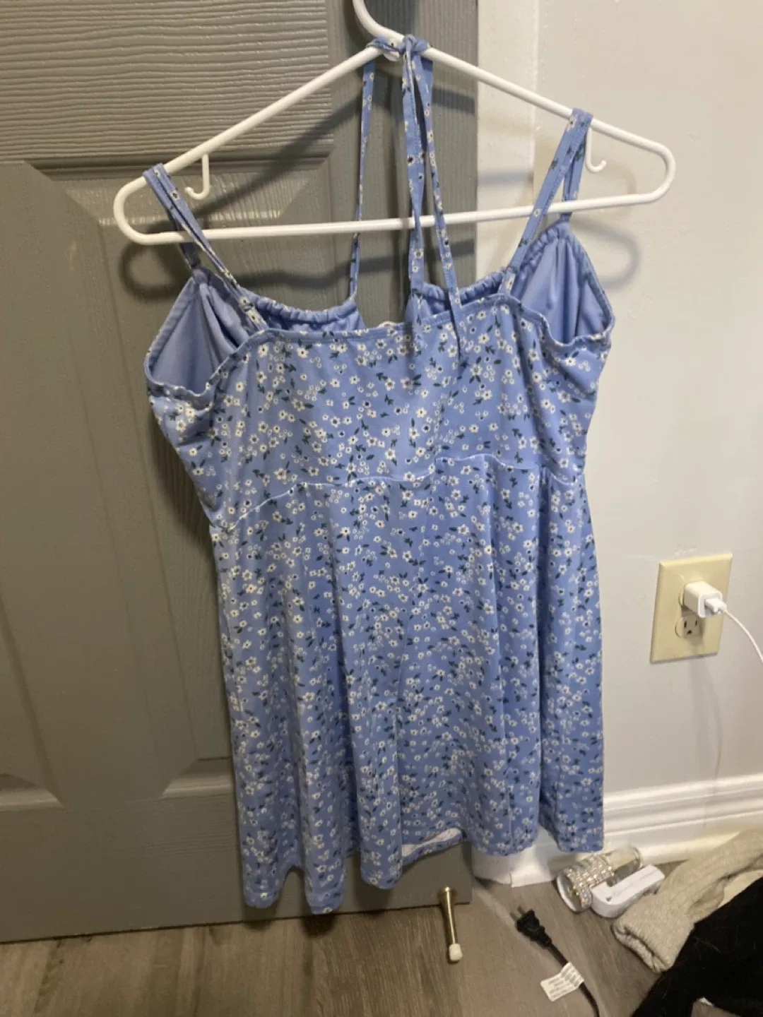 Floral Mini Dress - Blue image indicator(2)