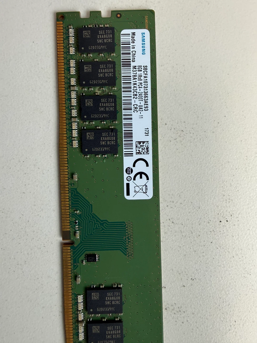 Samsung 8GB DDR4 RAM PC4-2400T
