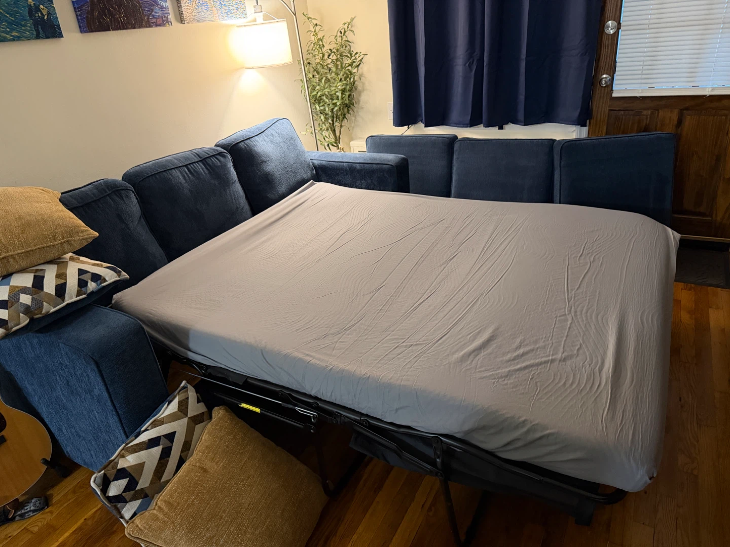 Blue Sleeper Sofa - photo 2