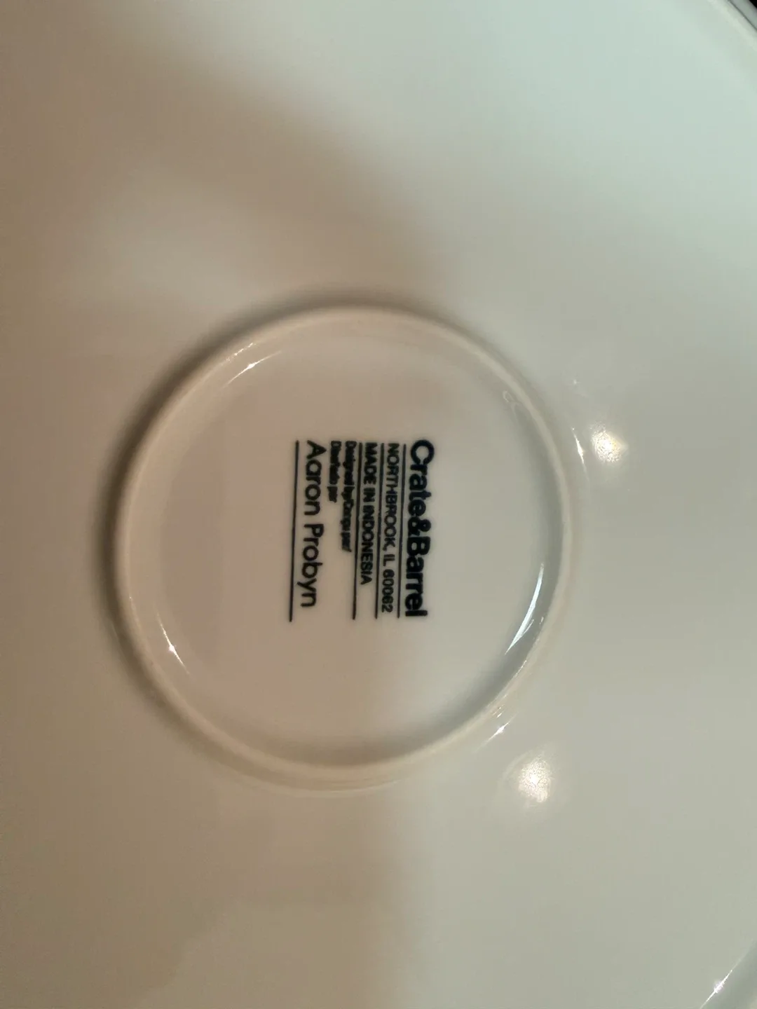 Crate & Barrel Hue White Dinner Plate image indicator(2)