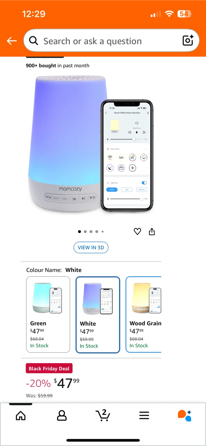 momcozy Sound Machine - White - photo 2