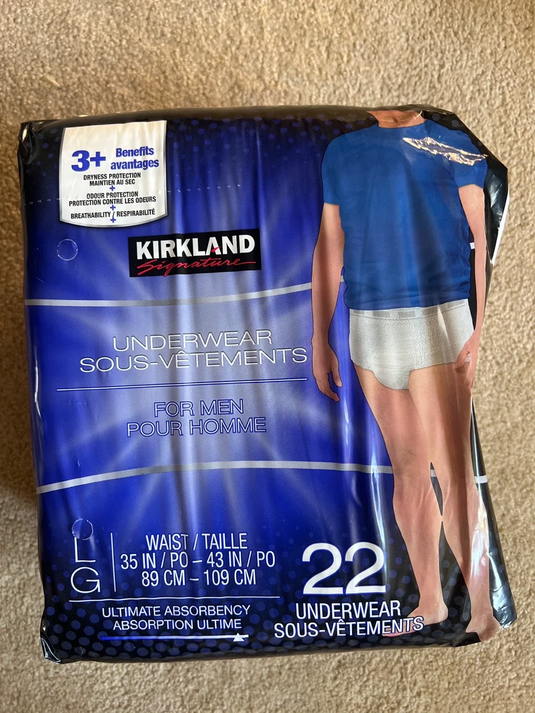 Kirkland Signature Men's Underwear - Large (35-43 in)