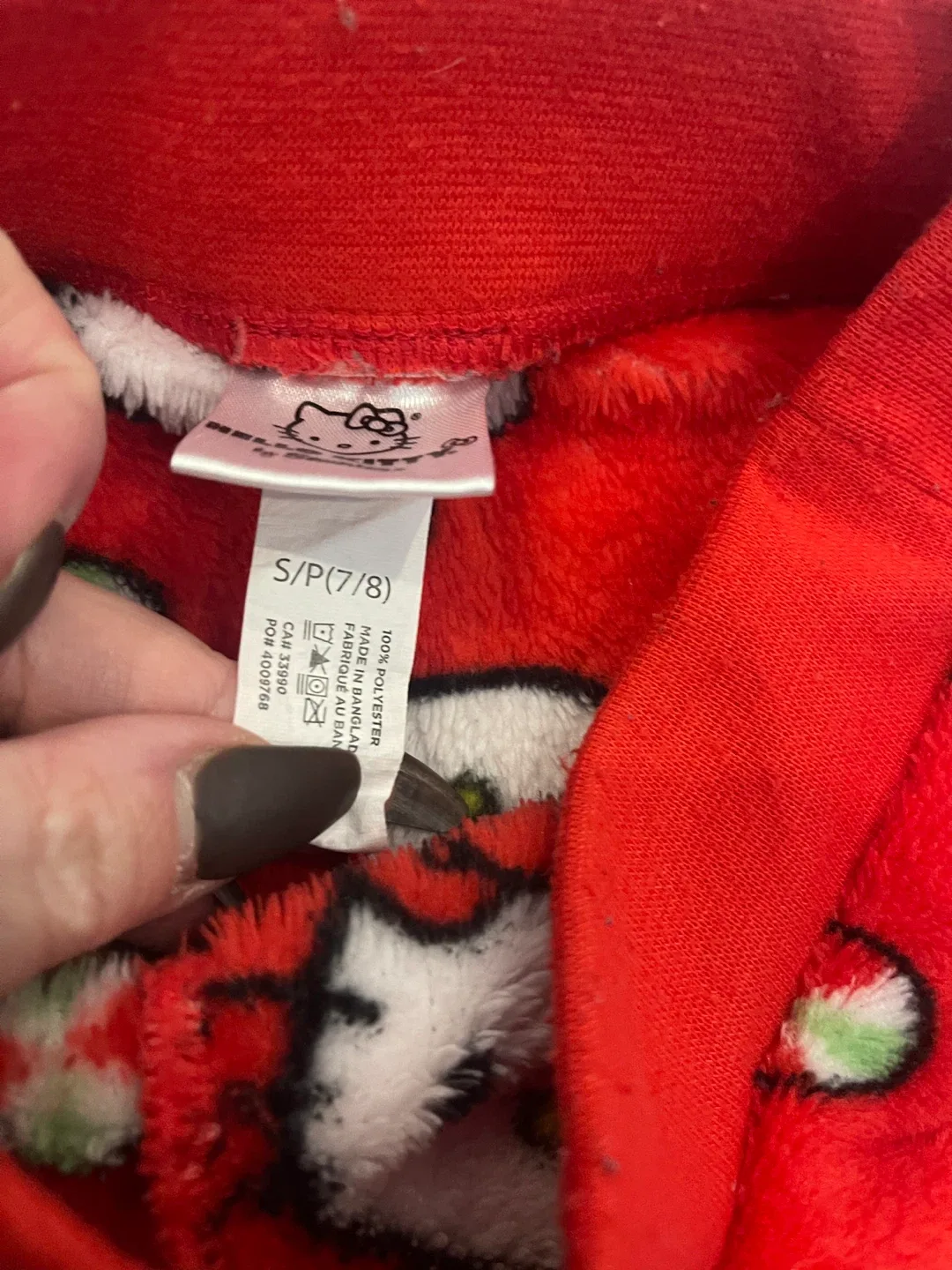 7/8 Hello Kitty Christmas Fleece pj pants image indicator(3)