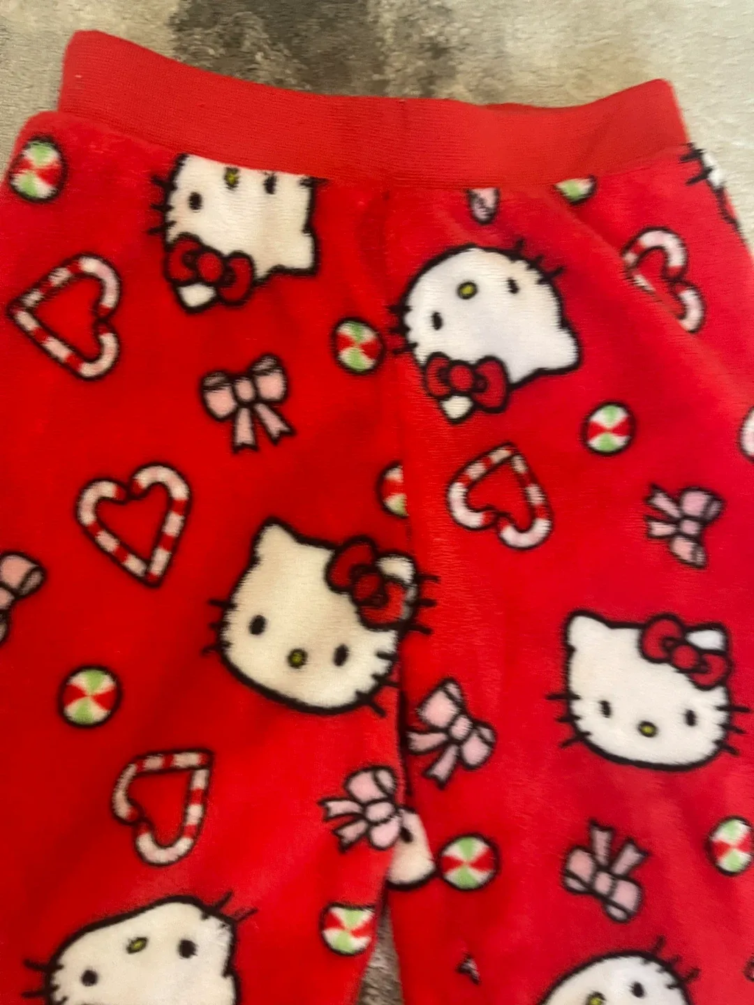 7/8 Hello Kitty Christmas Fleece pj pants image indicator(2)