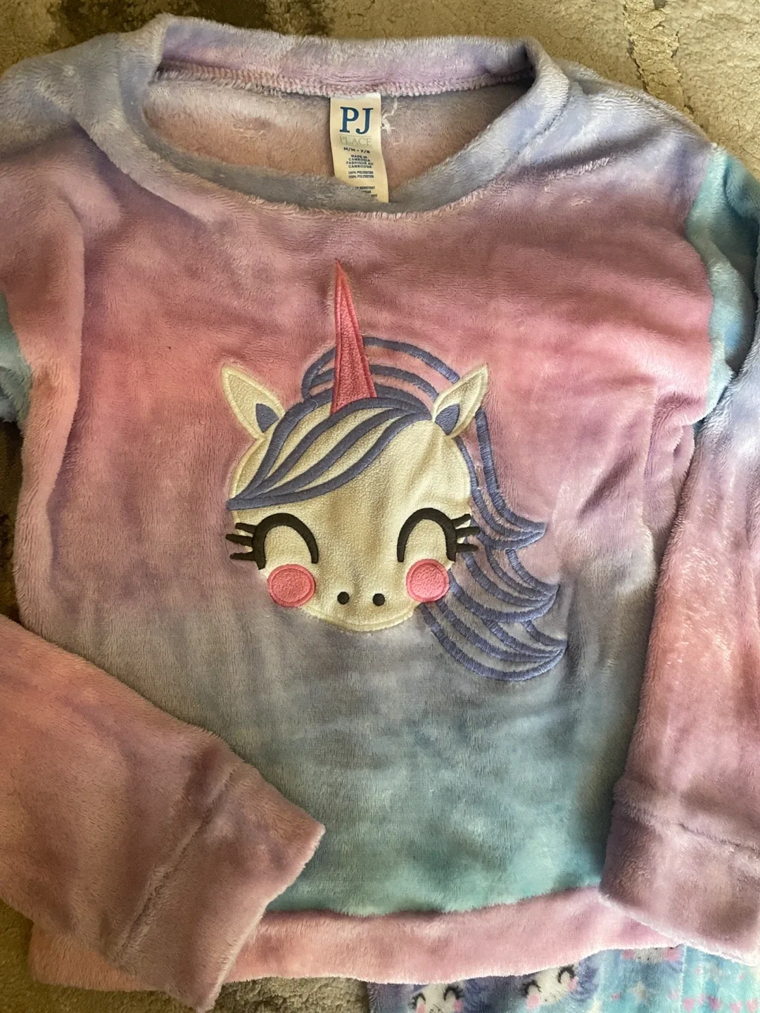 7/8 girls Fleece Pj set image indicator(2)