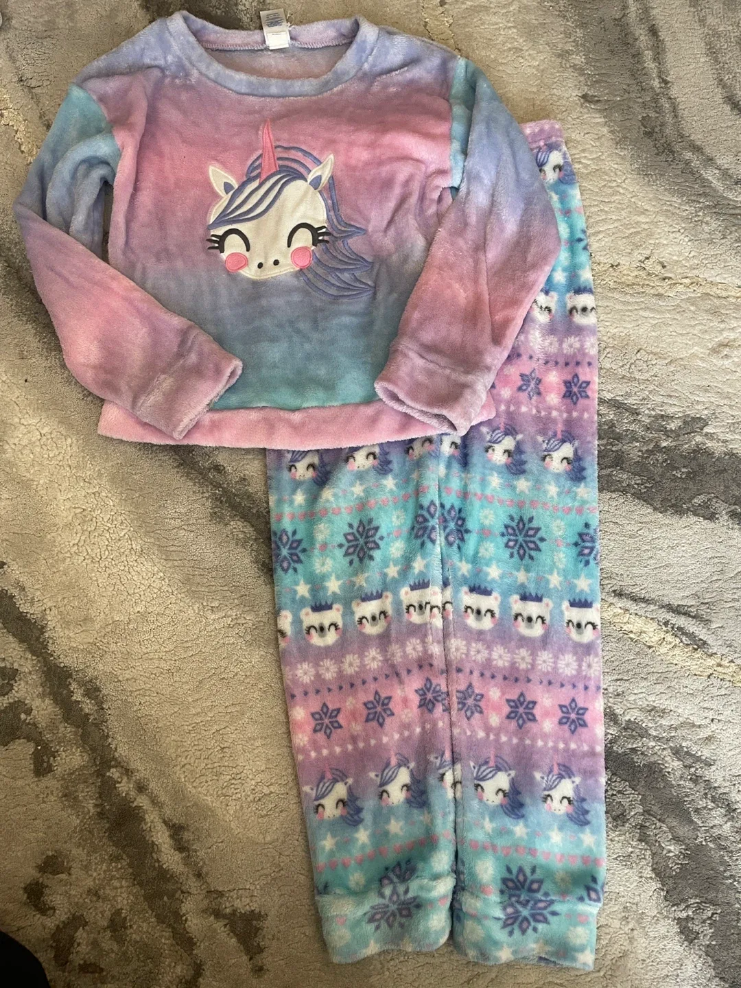 7/8 girls Fleece Pj set
