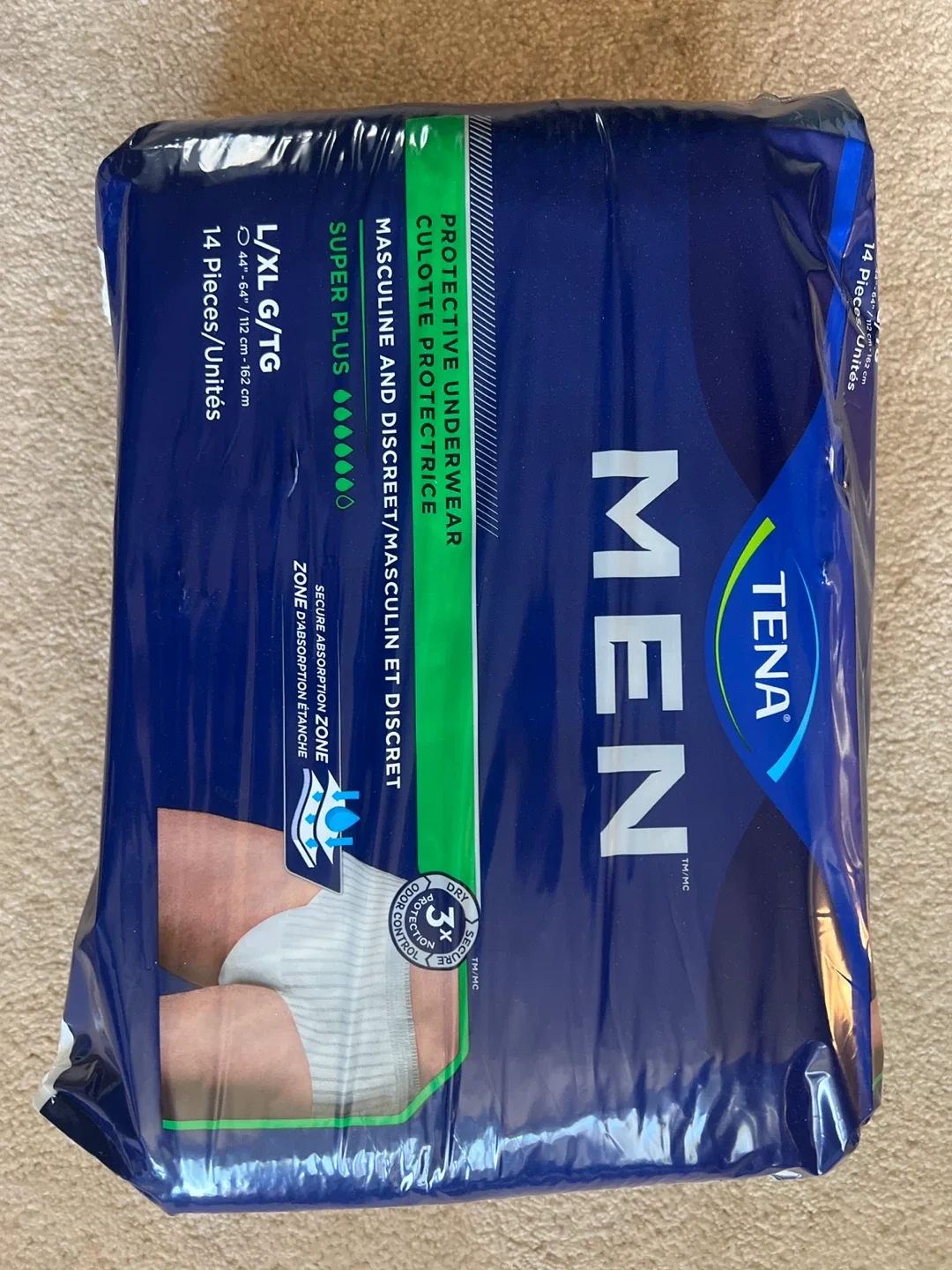 TENA Men Protective Underwear, L/XL, 14 Count