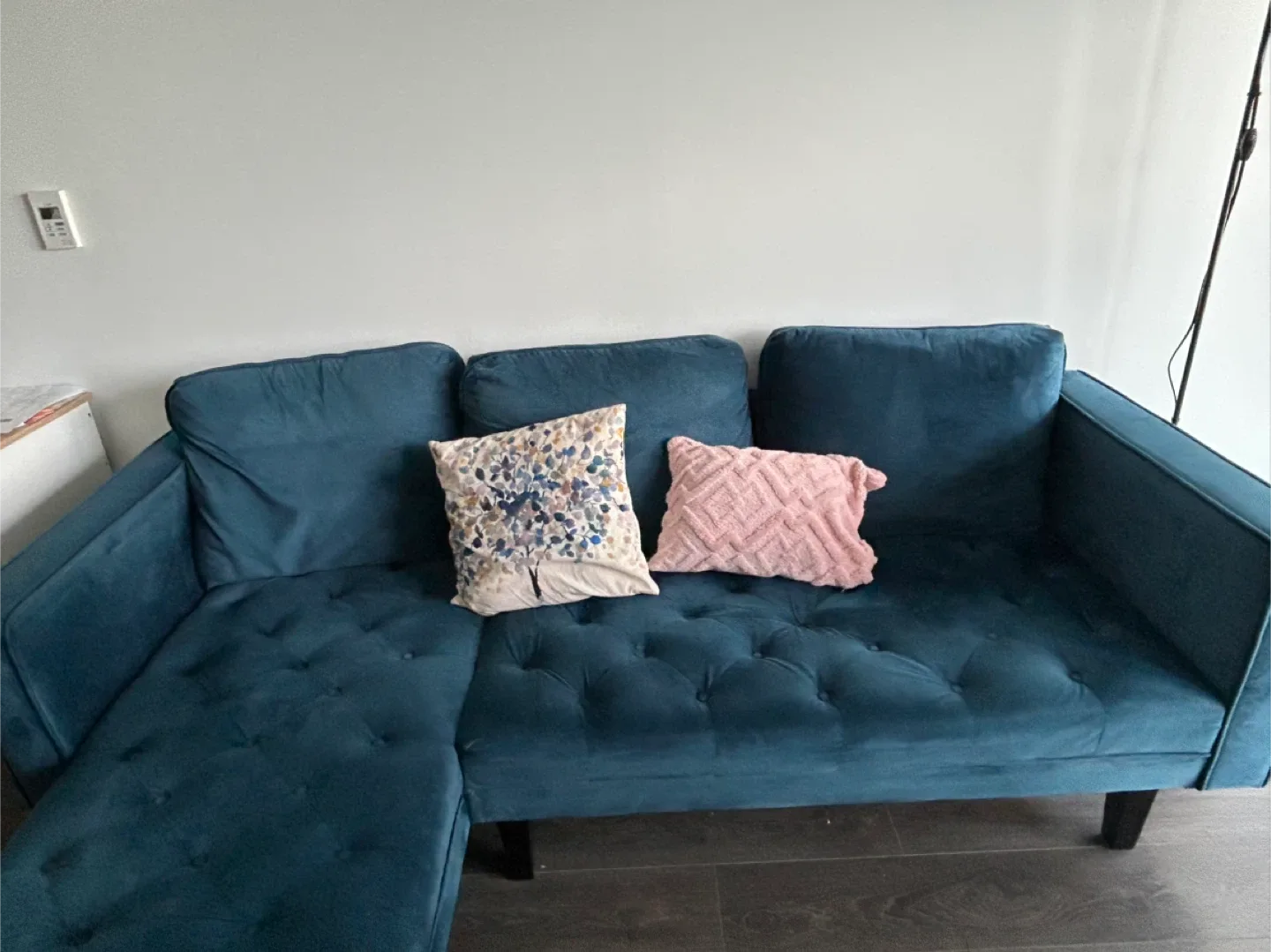 Blue Velvet Sectional Sofa