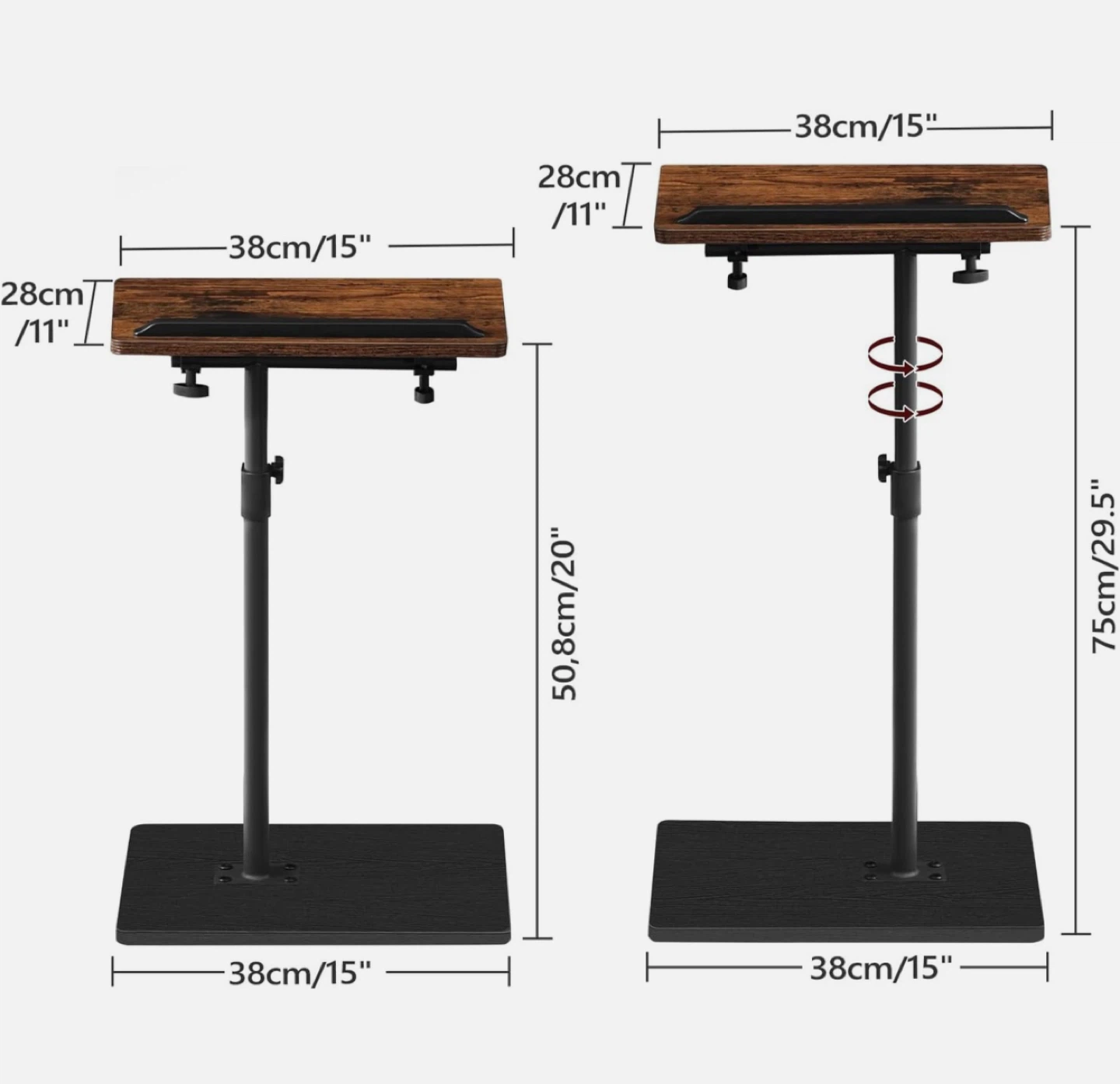 TV Tray Table, Sofa Armrest Tray Table for Couch - photo 3