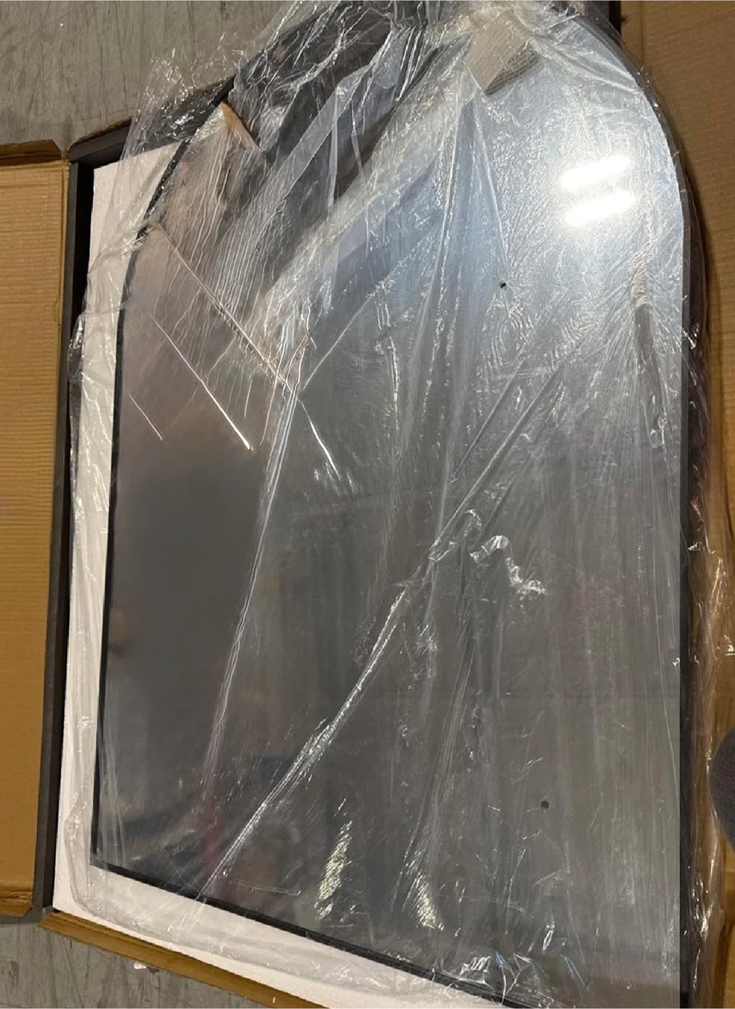 Arched Wall Mirror - Black Frame - photo 3