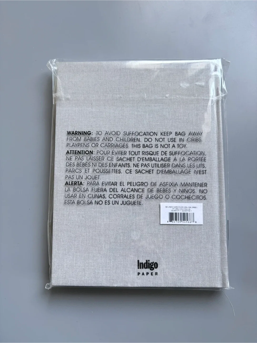 Indigo Grey Linen Hardcover Notebook New image indicator(2)