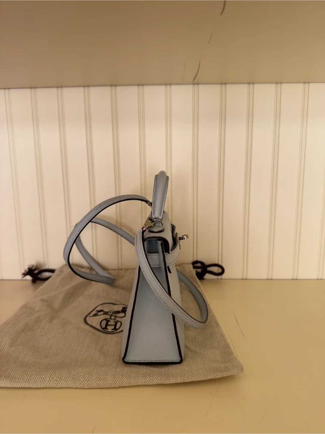 Mini Kelly 20 Sellier - Blue Brume image indicator(4)