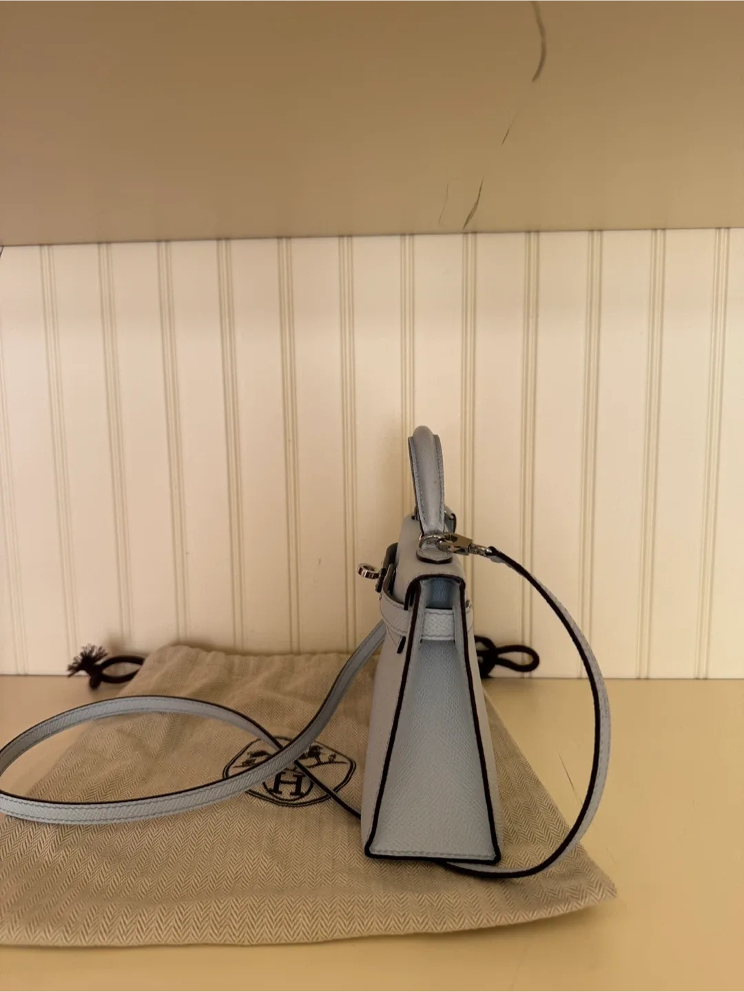 Mini Kelly 20 Sellier - Blue Brume image indicator(2)