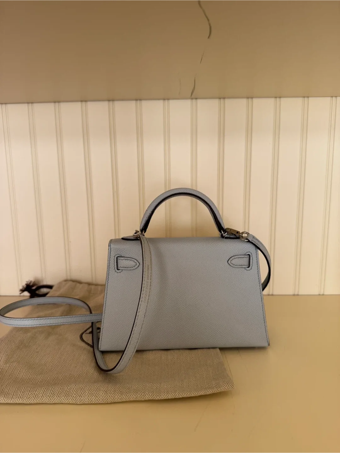 Mini Kelly 20 Sellier - Blue Brume image indicator(3)