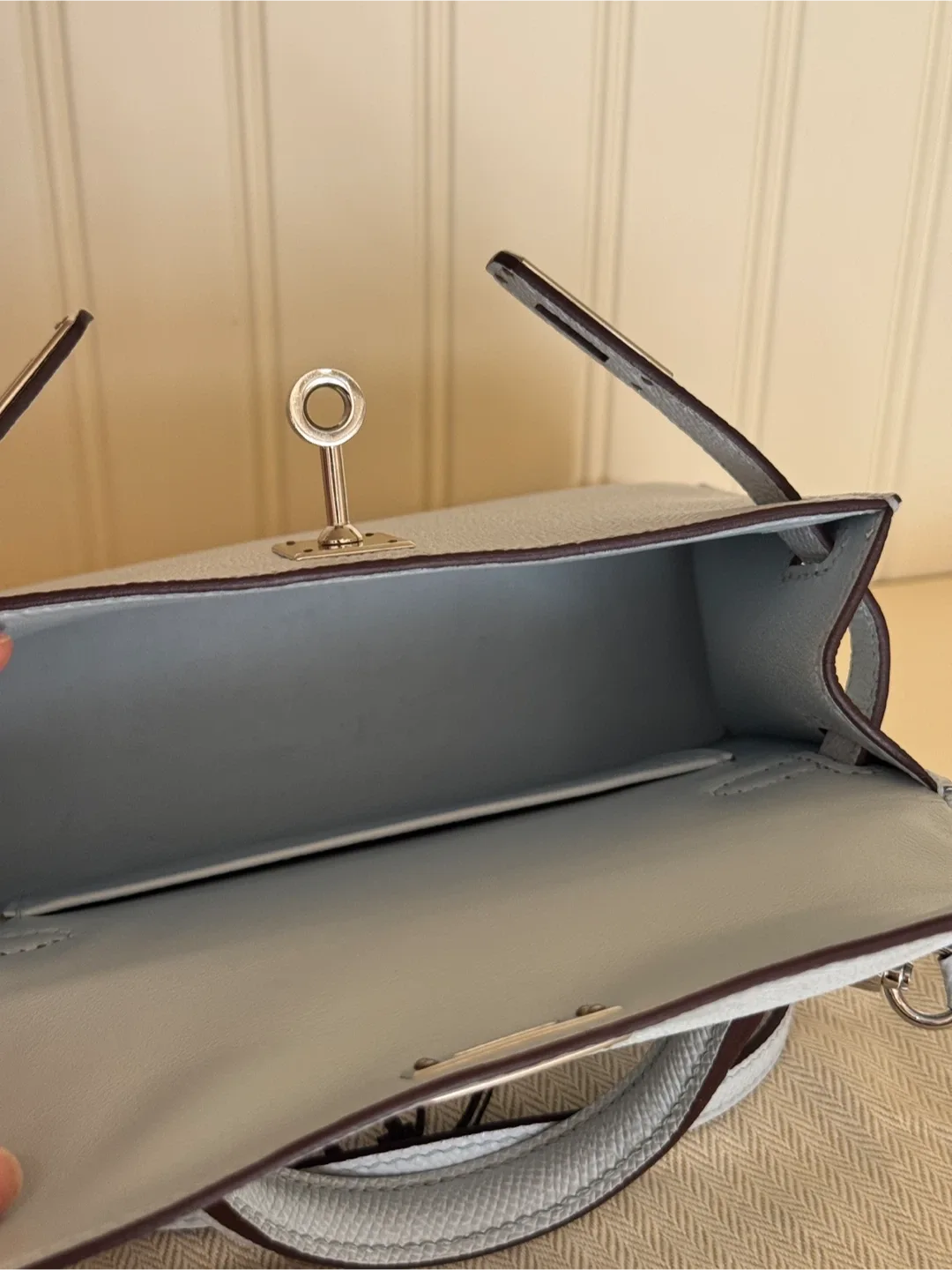 Mini Kelly 20 Sellier - Blue Brume image indicator(8)