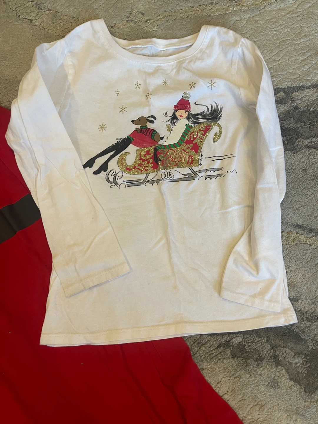 Size 5-7 Christmas girls pj bundle - photo 3
