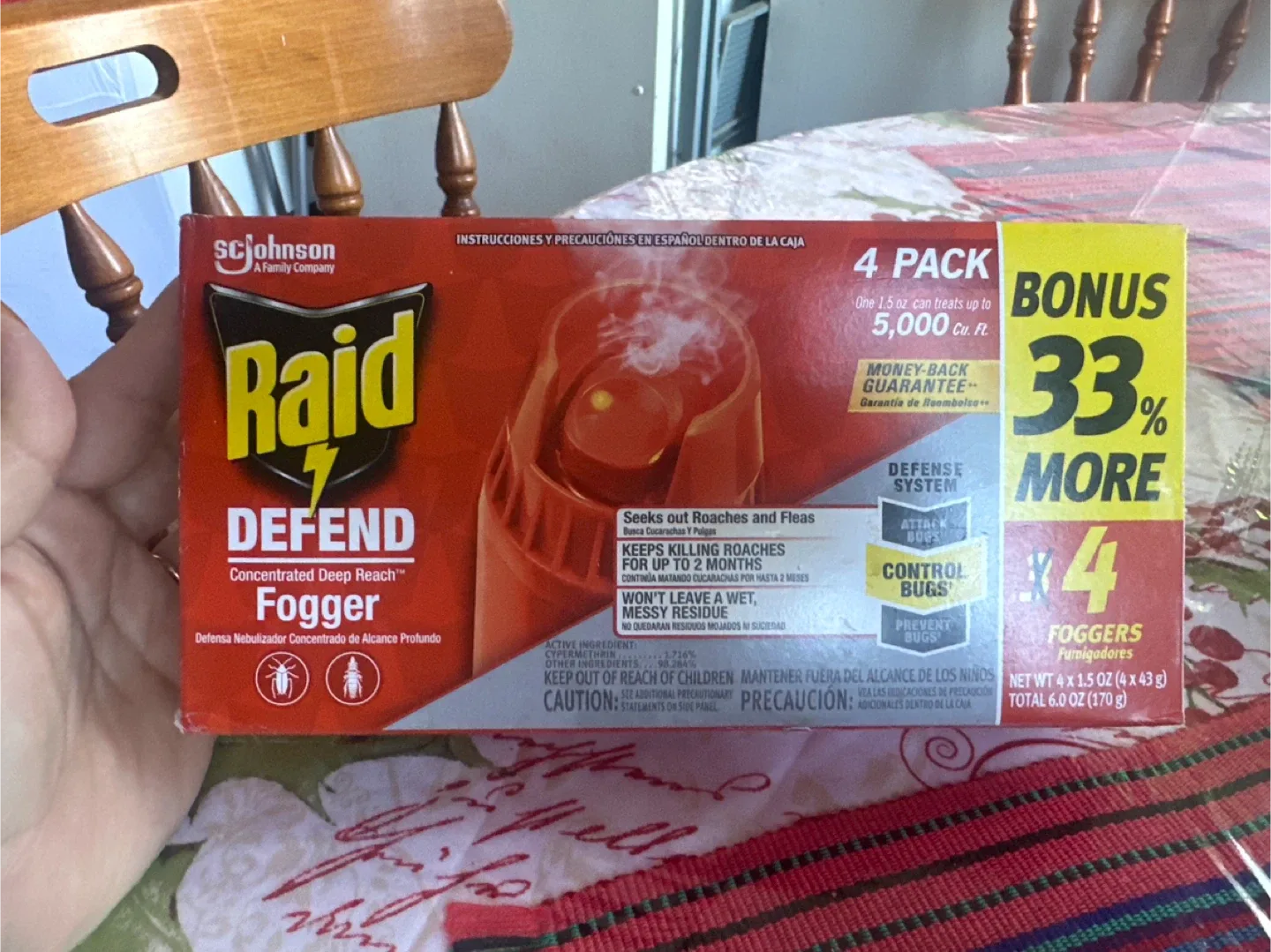 Raid Defend Fogger 4-Pack
