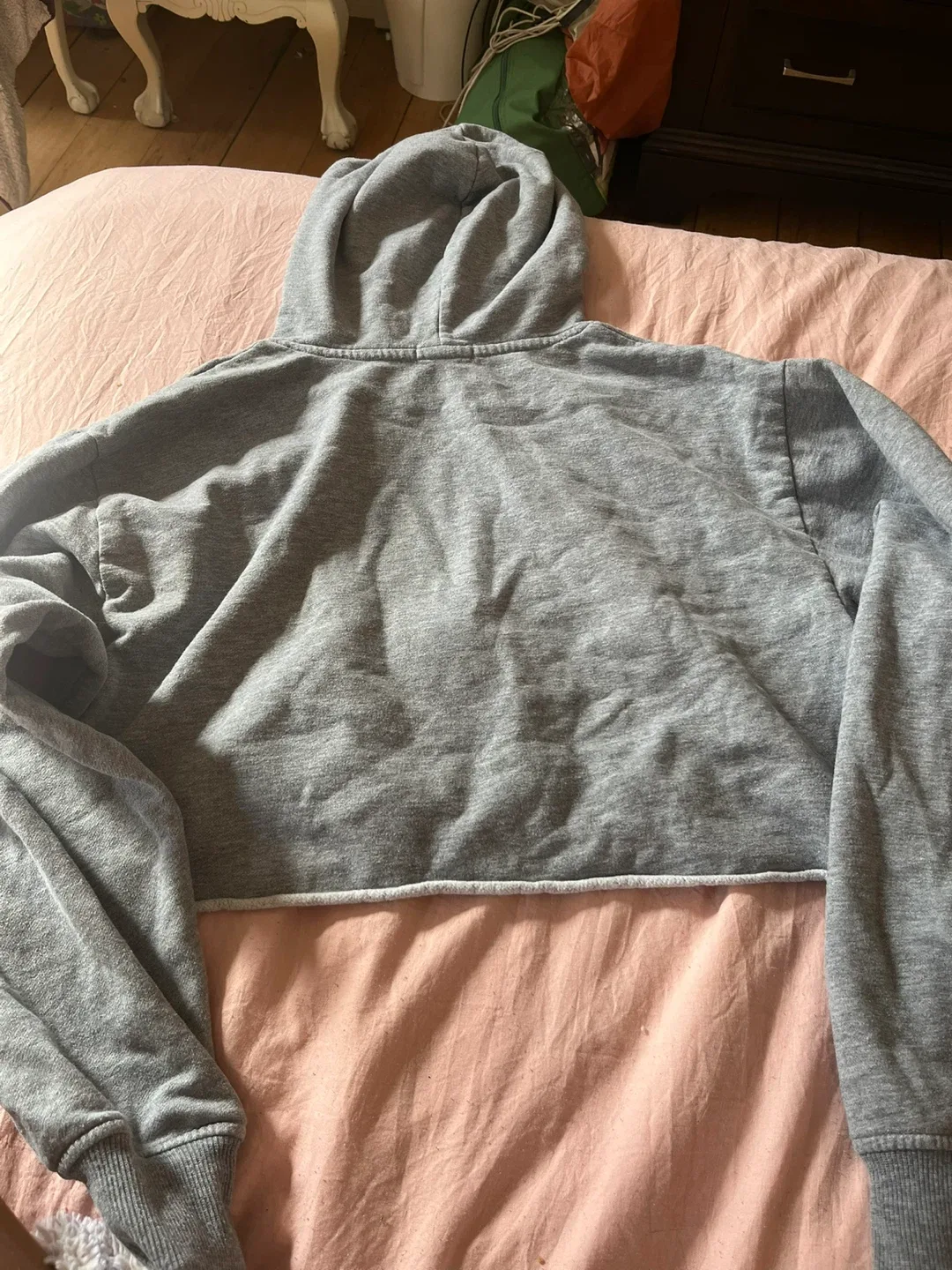 Garage Grey Cropped Hoodie - Size Small image indicator(2)