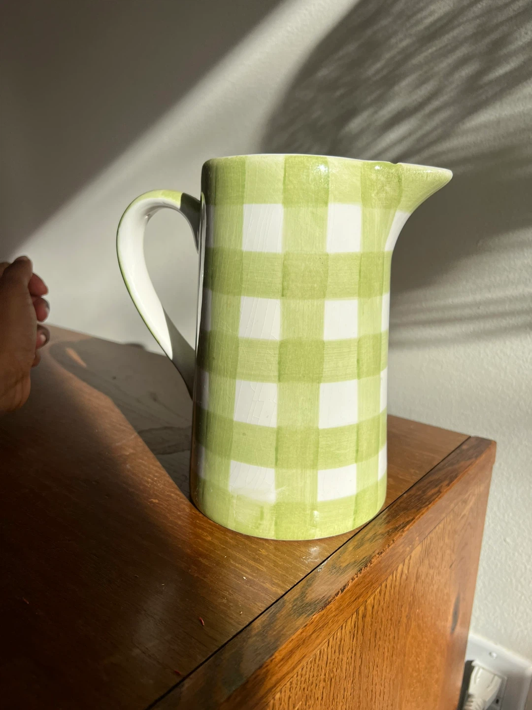Green & White Checkered Pitcher - photo 2