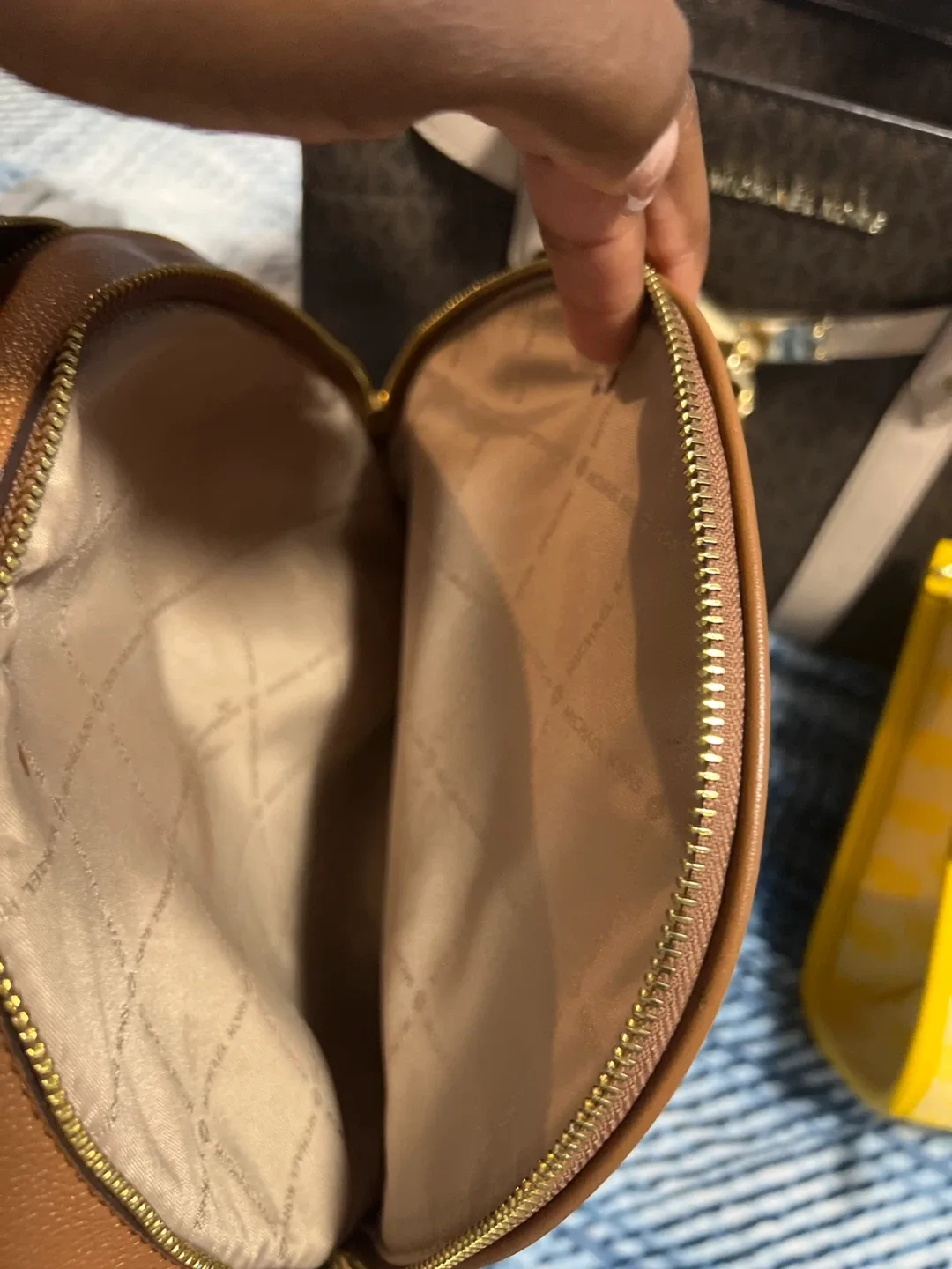 Michael Kors Brown Mini Backpack image indicator(3)