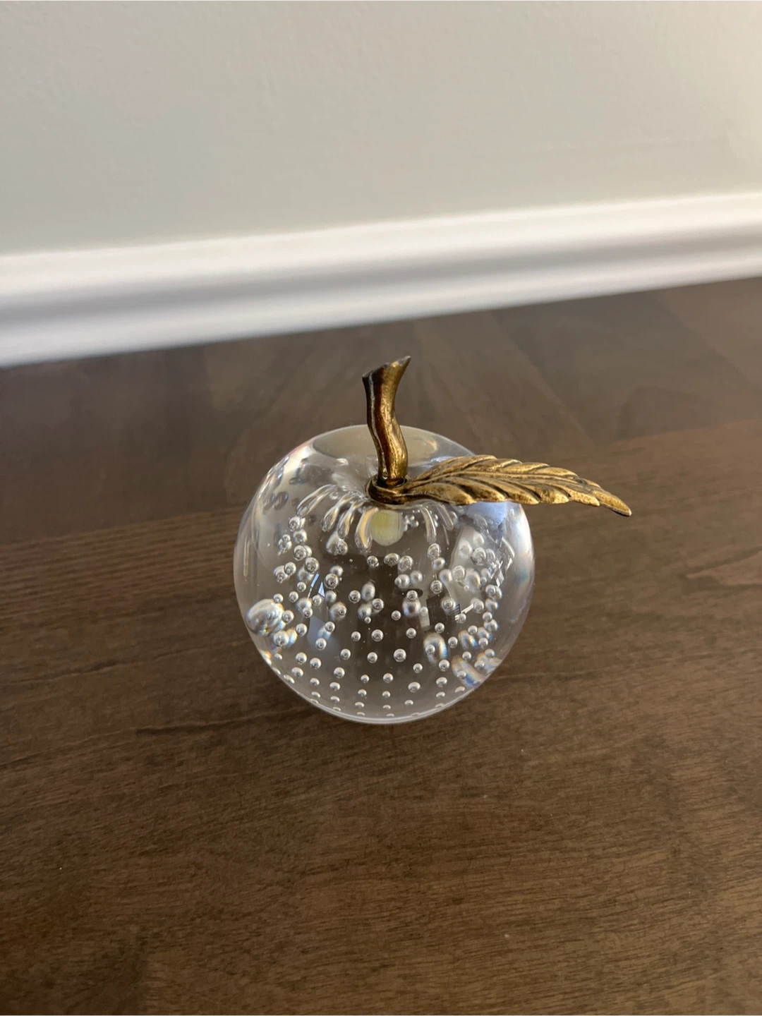 Summit Collection Glass Apple Paperweight