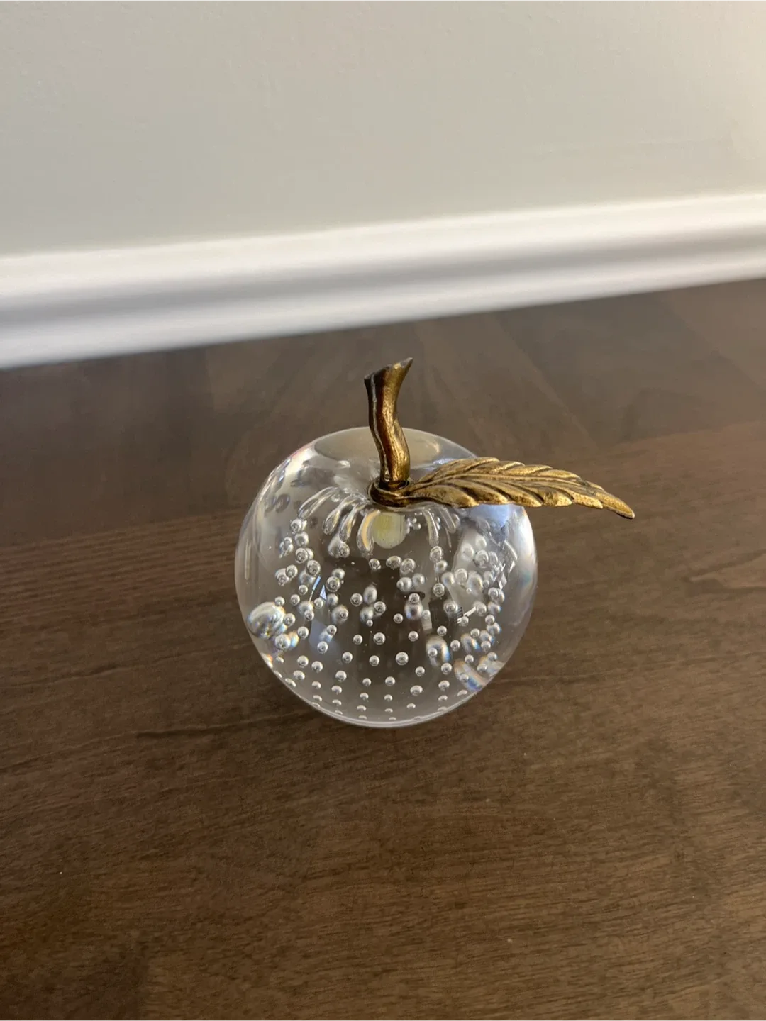 Summit Collection Glass Apple Paperweight