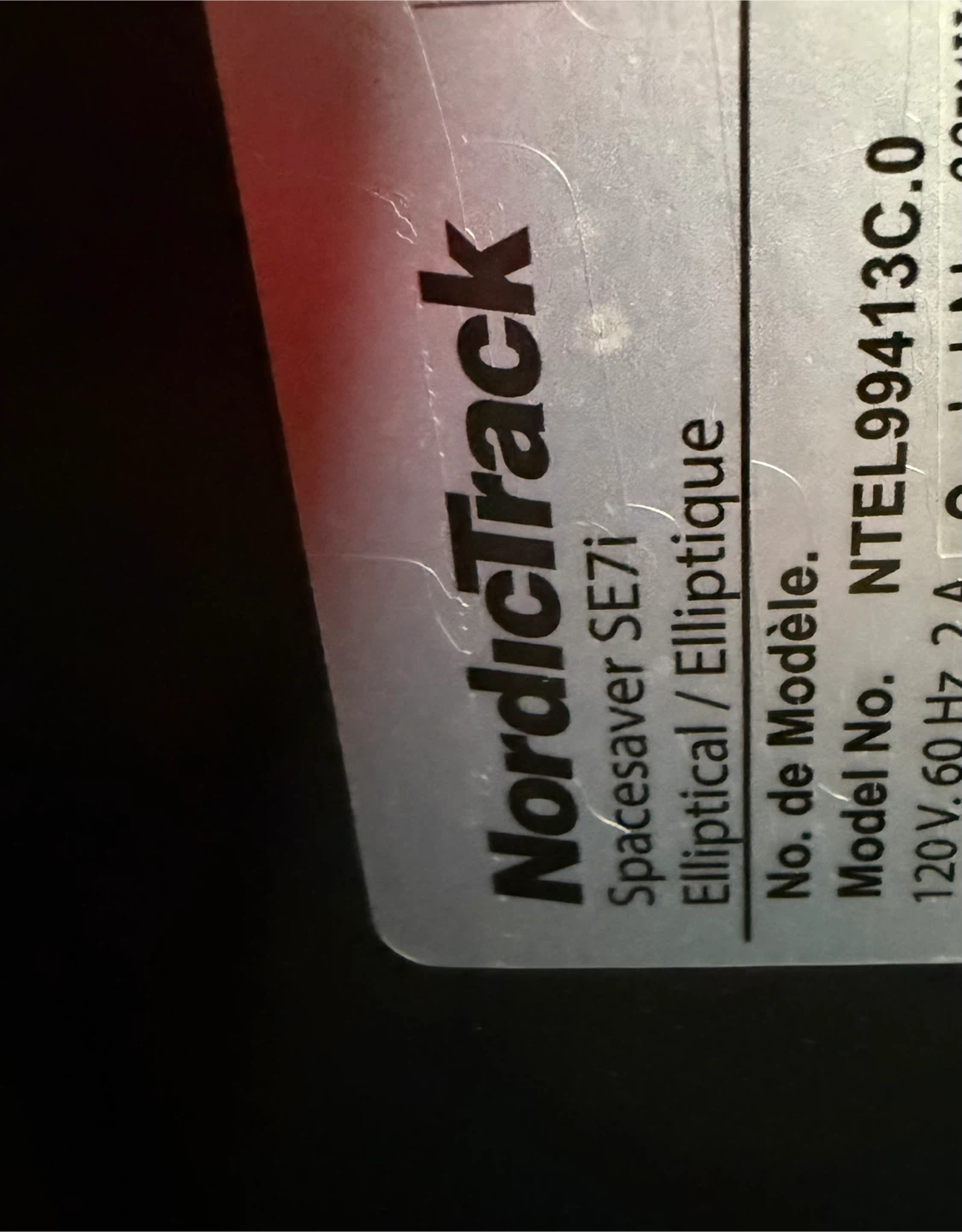 NordicTrack Spacesaver SE7i Elliptical - photo 3