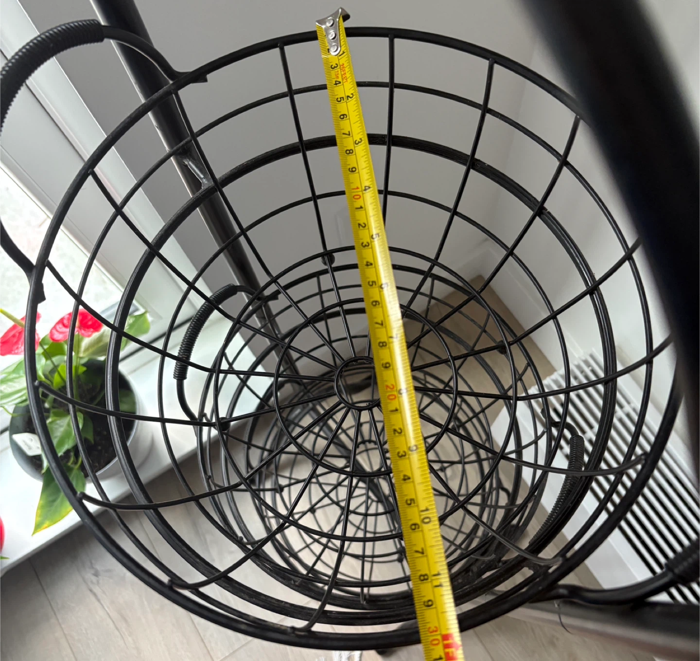 3-Tier Wire Basket Stand - Black - photo 2
