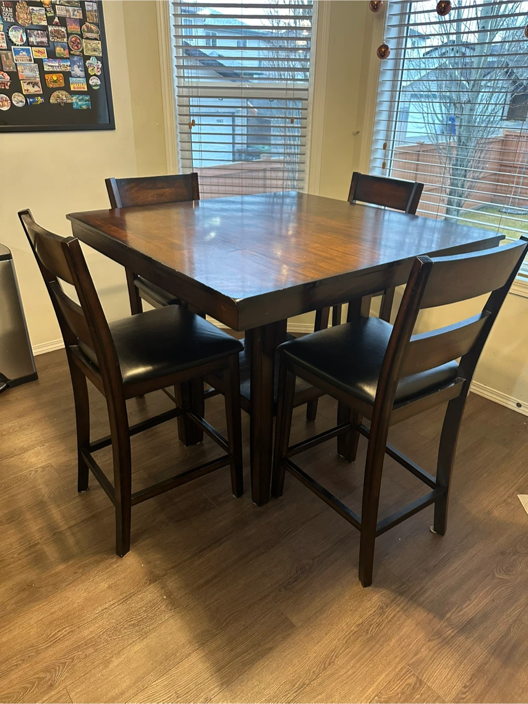 High top Dining Table with 4 Chairs