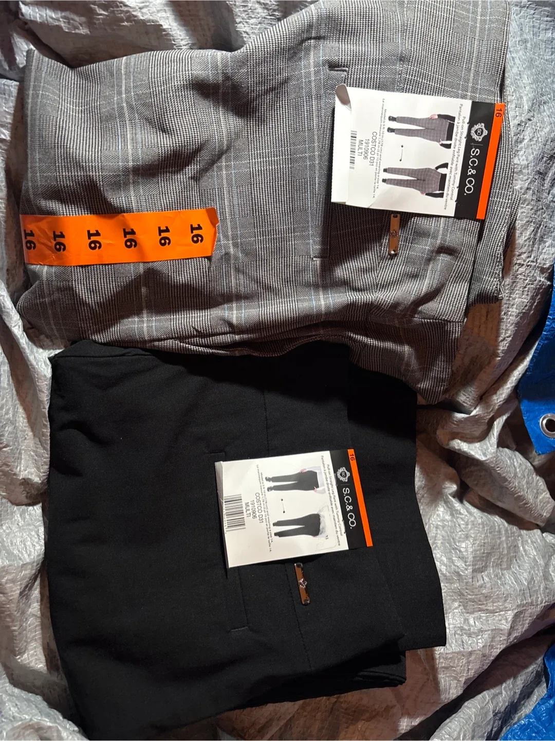 2 pairs S.C. & CO. Pull-on Straight Leg Pants - Size 16