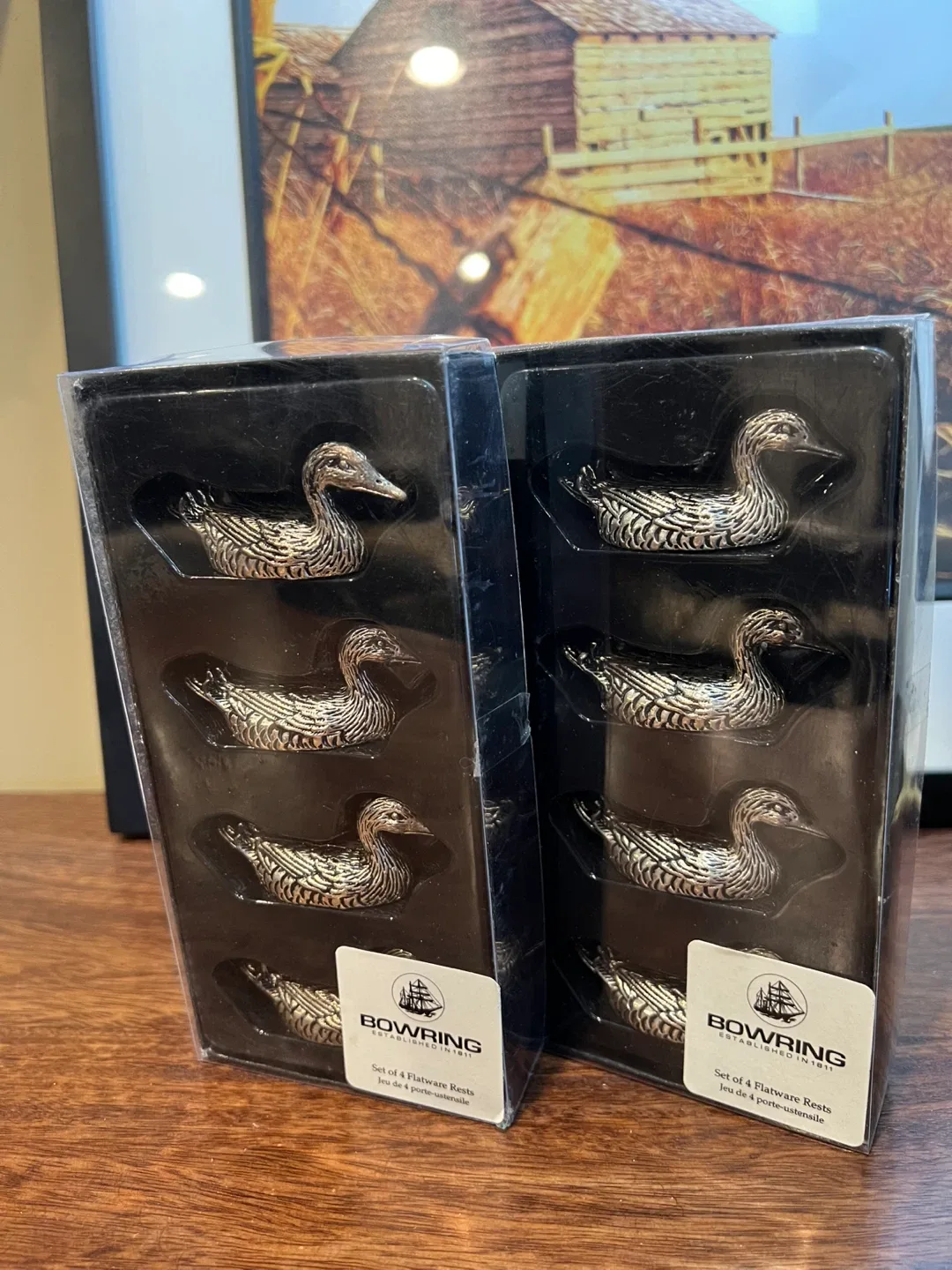 Silver Tone Flaware Rests