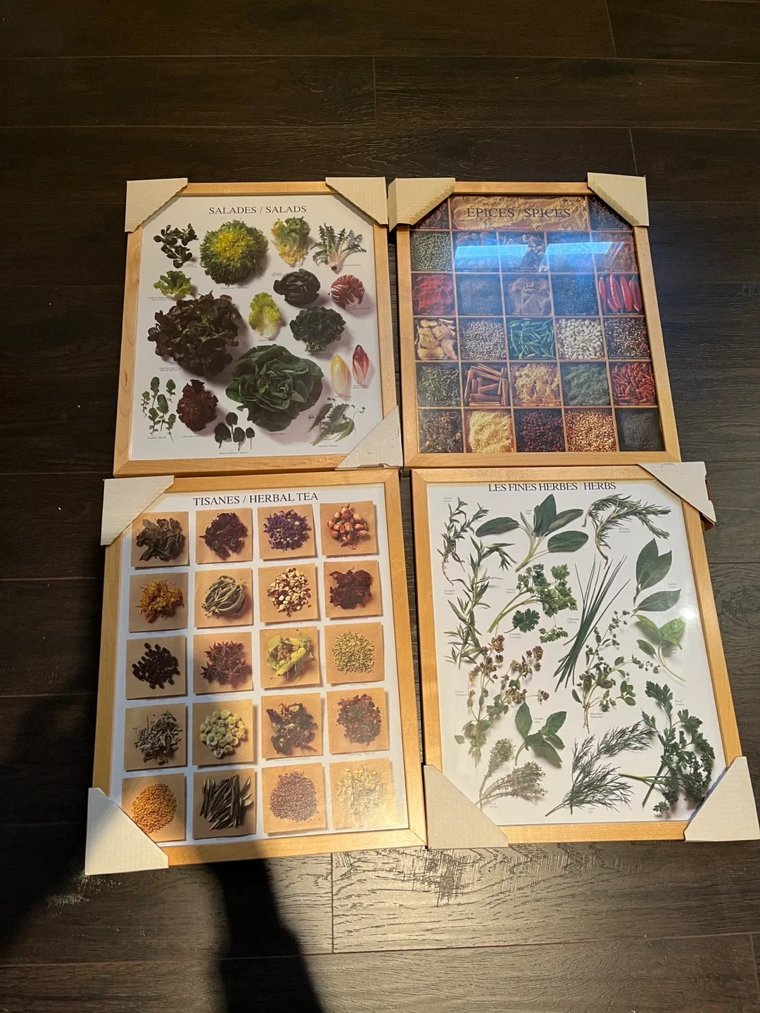 wood frame with glass cover