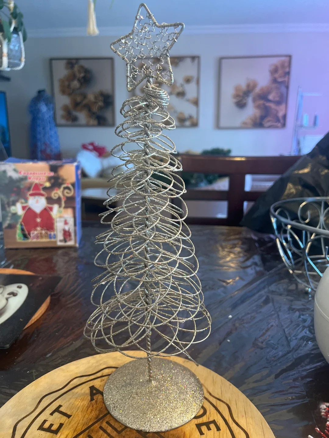 3 Christmas Tabletop Trees - Red & Silver image indicator(3)