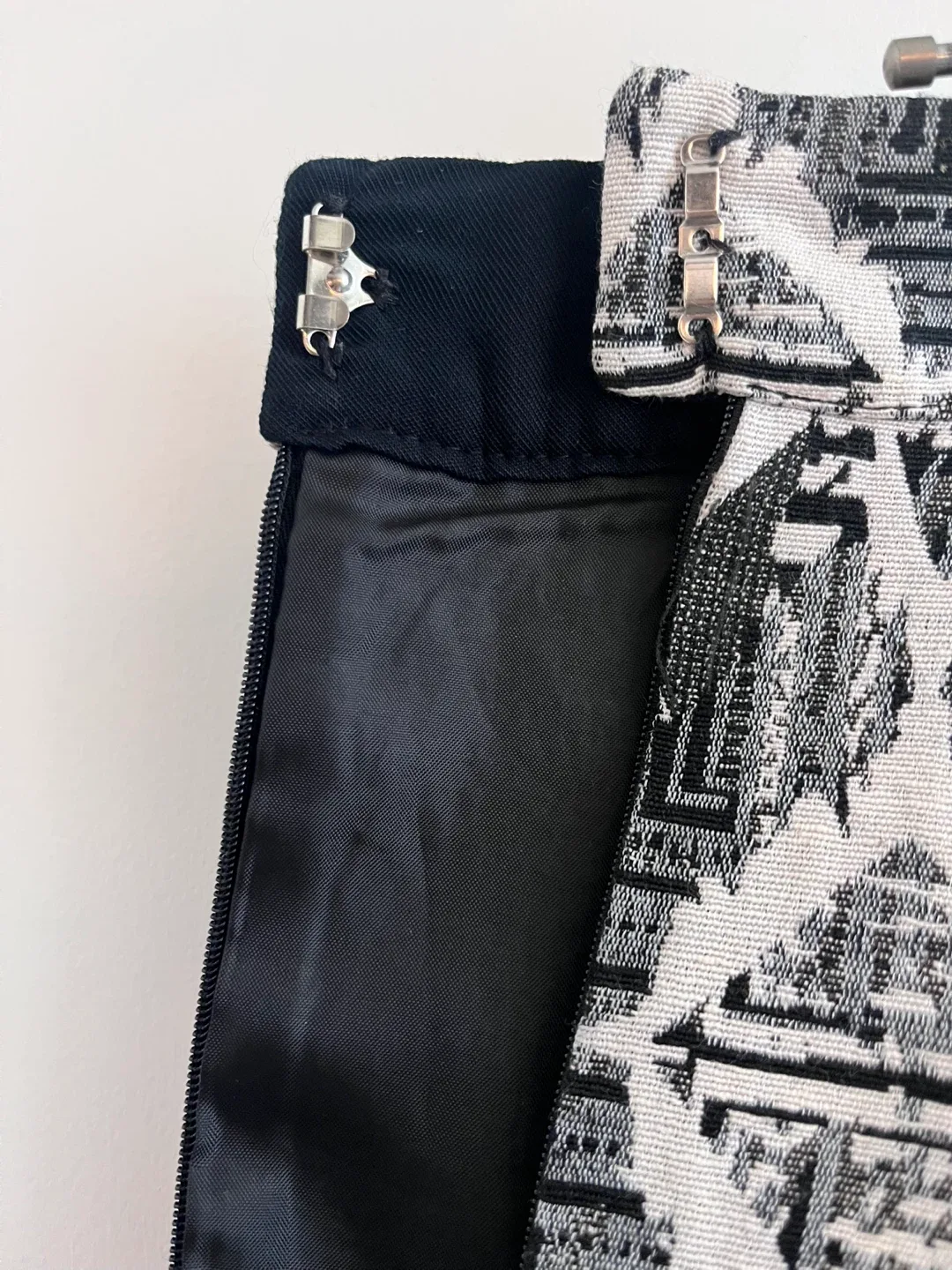 Skater Skirt – Black & Grey Geometric Pattern image indicator(4)