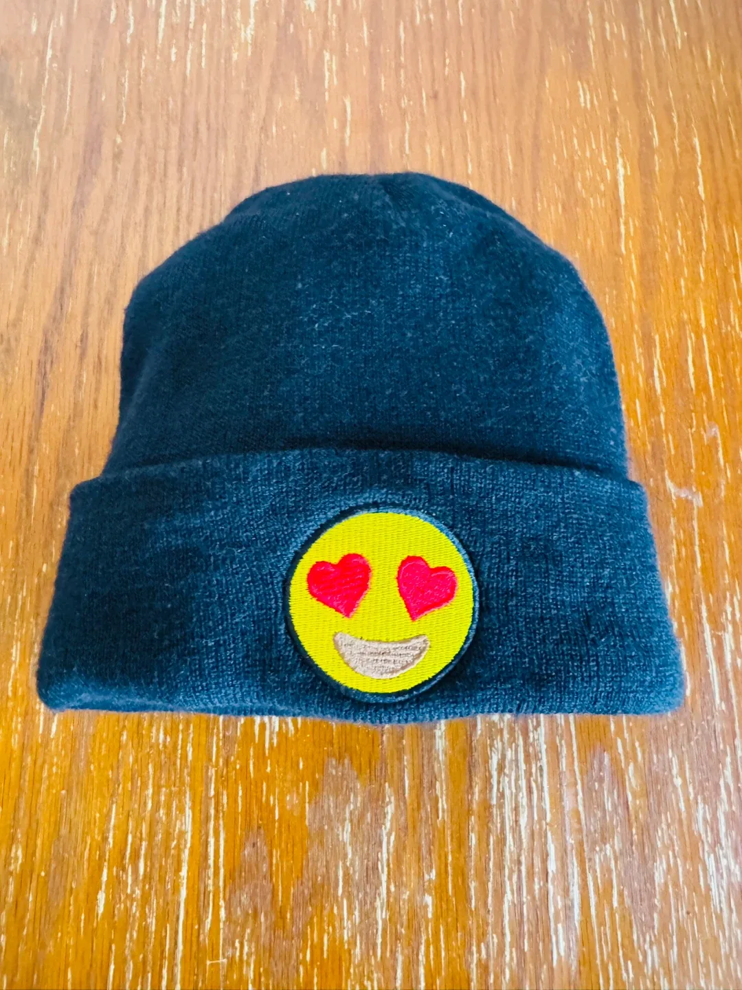 Black Hat with Emoji Patch