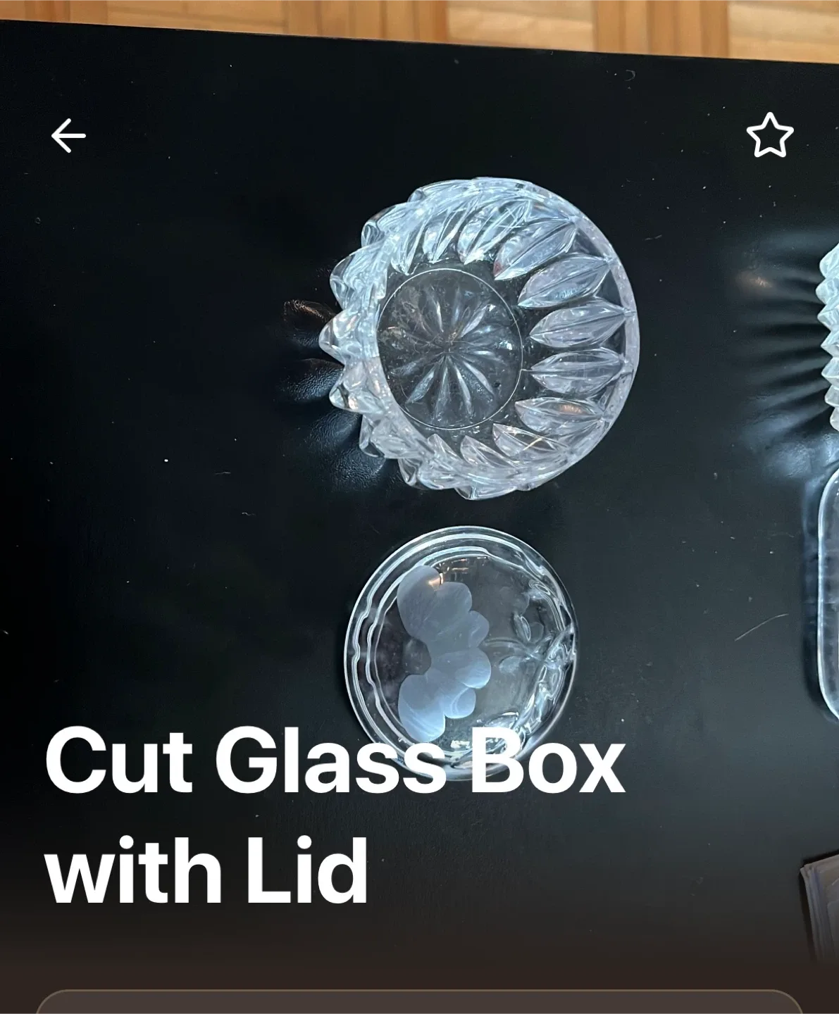 Group of vintage  cut glass pieces. image indicator(2)