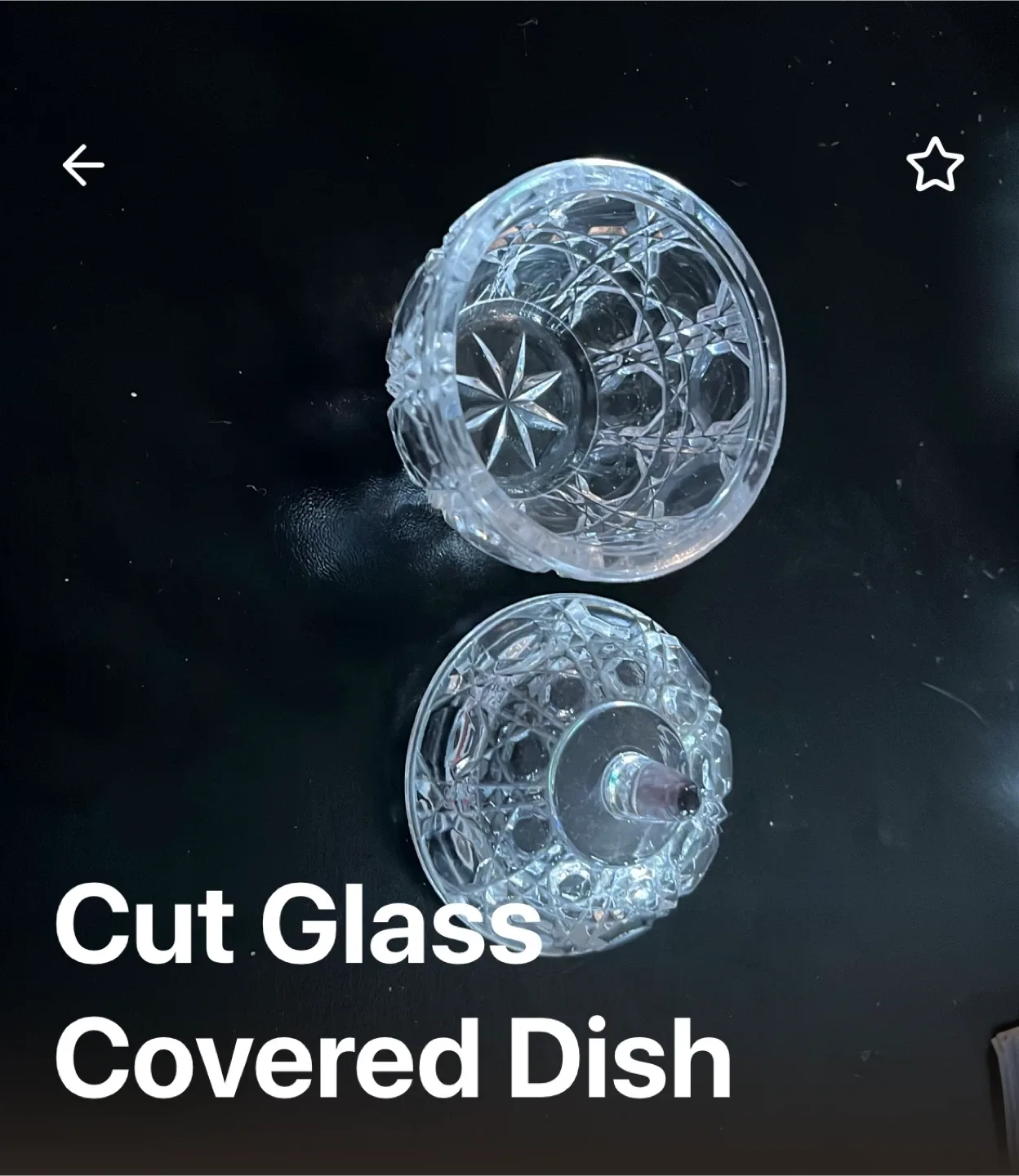 Group of vintage  cut glass pieces. image indicator(3)