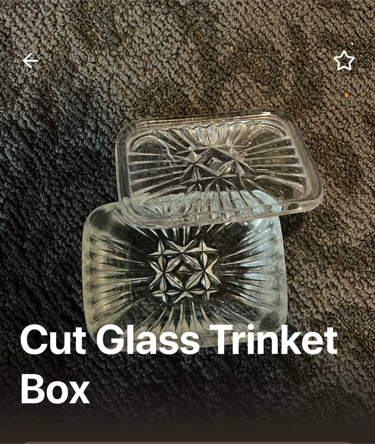 Group of vintage  cut glass pieces. image indicator(4)