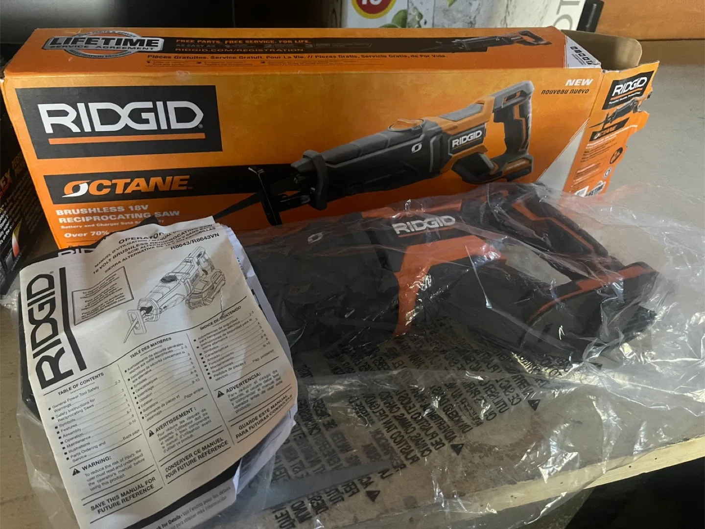 New Ridgid Octane Brushless 18V Reciprocating Saw
