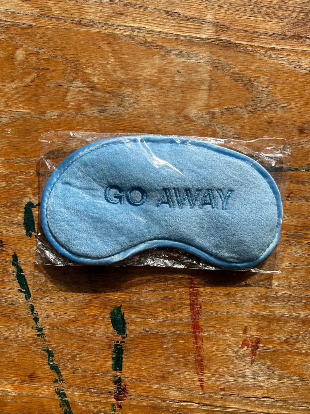 Blue 'Go Away' Sleep Mask, New