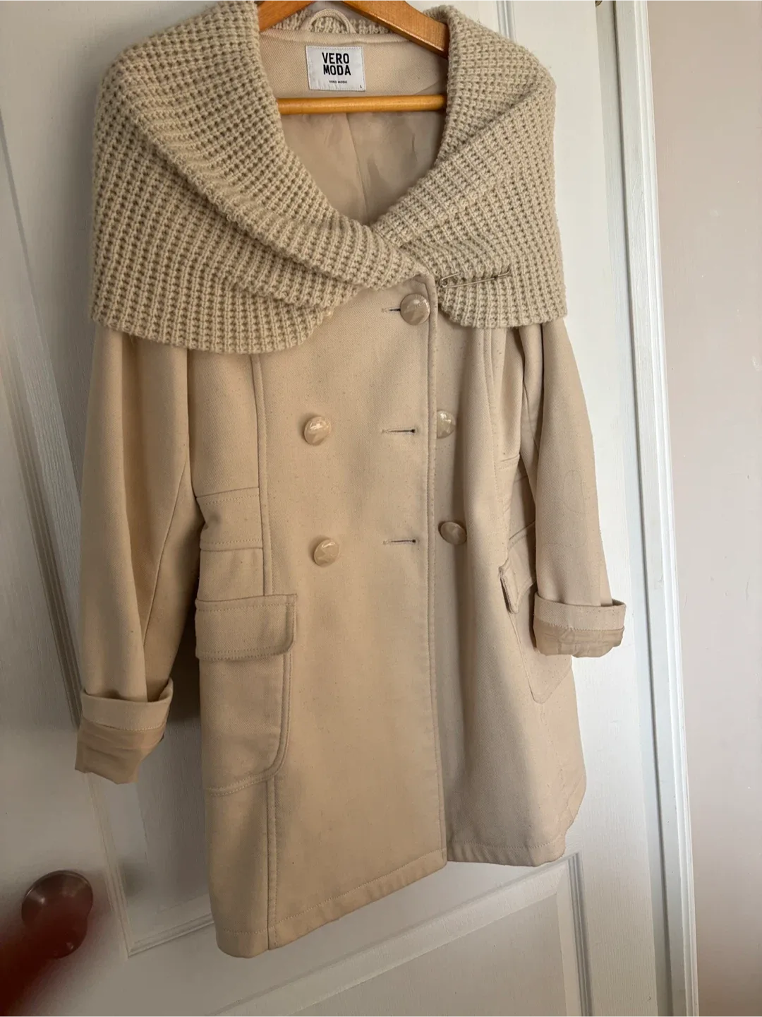 Vero Moda Beige Coat - Size L