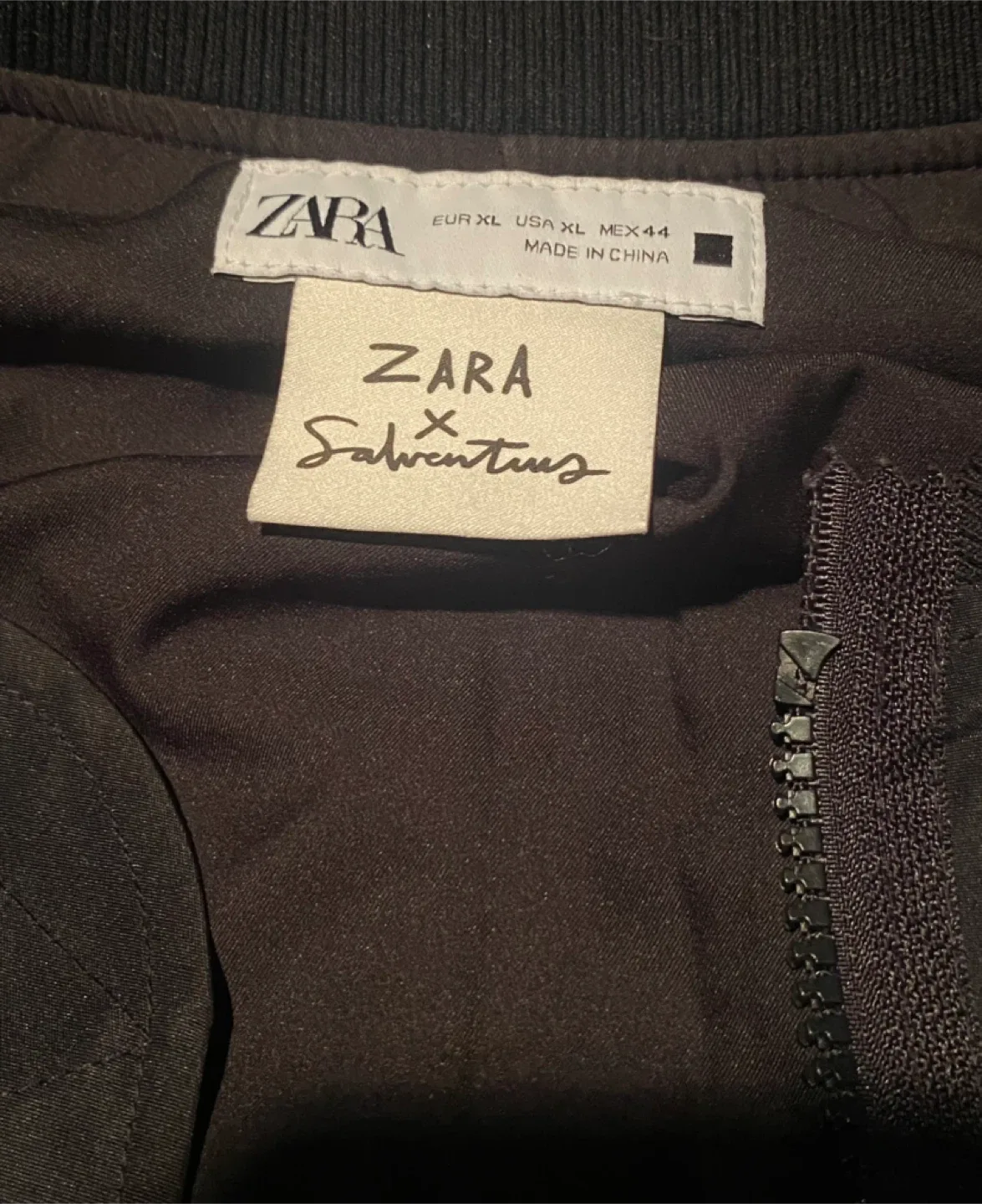 Zara x Salventius Patch Black Bomber Jacket - XL image indicator(5)